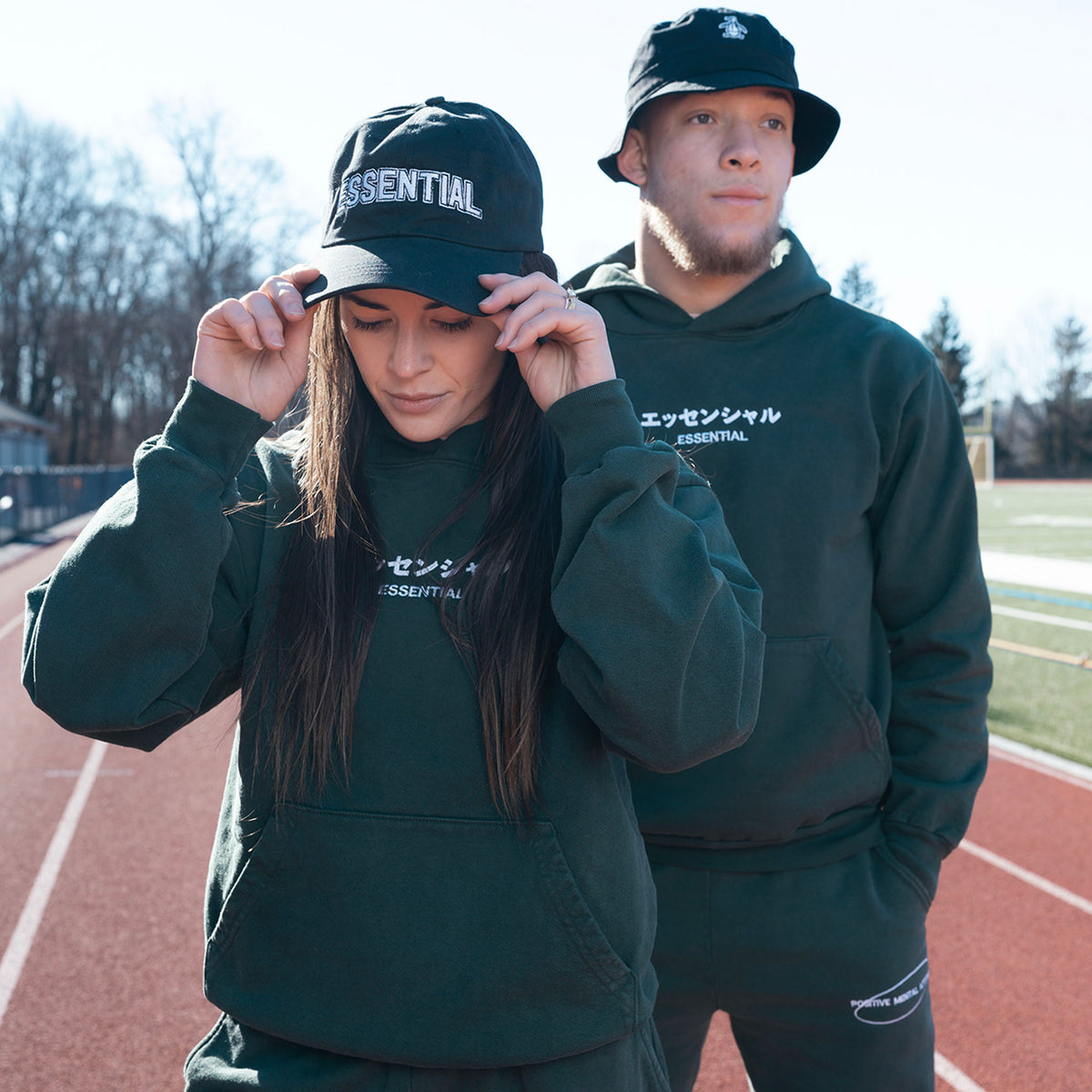 Essential Katakana Hoodie Green