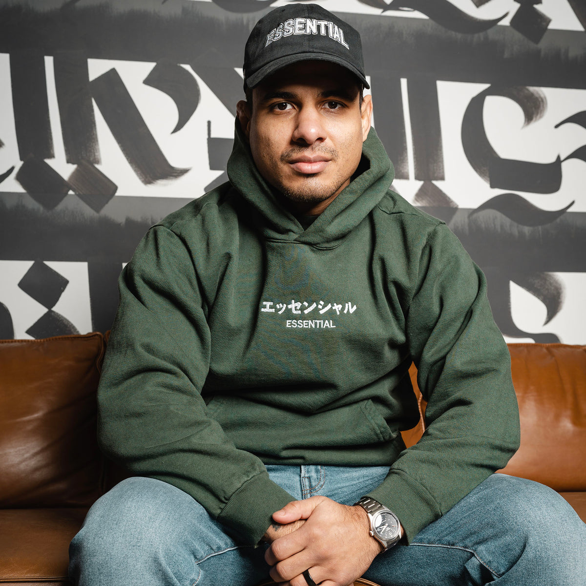 Essential Katakana Hoodie Green